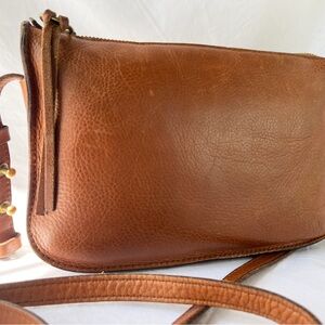 Madewell The Simple Crossbody Bag English Saddle Brown Leather Purse Classic